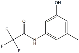 N-(3-ヒドロキシ-5-メチルフェニル)トリフルオロアセトアミド 化学構造式