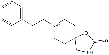 8-(2-Phenylethyl)-2-oxo-1-oxa-8-azonia-3-azaspiro[4.5]decane Struktur