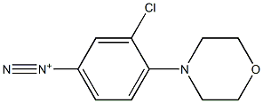 3-Chloro-4-(4-morpholinyl)benzenediazonium Struktur