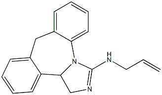 9,13b-ジヒドロ-3-(2-プロペニルアミノ)-1H-ジベンゾ[c,f]イミダゾ[1,5-a]アゼピン 化学構造式