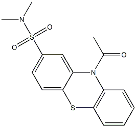 10-Acetyl-N,N-dimethyl-10H-phenothiazine-2-sulfonamide Structure