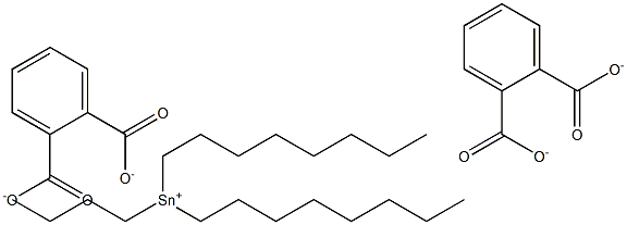 Bis(phthalic acid 1-butyl)dioctyltin(IV) salt Structure