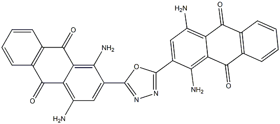 2,5-Bis(1,4-diaminoanthraquinon-2-yl)-1,3,4-oxadiazole,,结构式