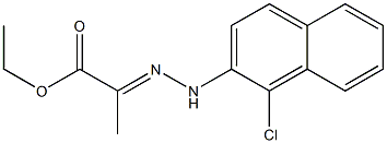 2-[[(1-Chloro-2-naphtyl)amino]imino]propanoic acid ethyl ester Struktur