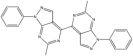 4,4'-Bi[6-methyl-1-phenyl-1H-pyrazolo[3,4-d]pyrimidine] Structure