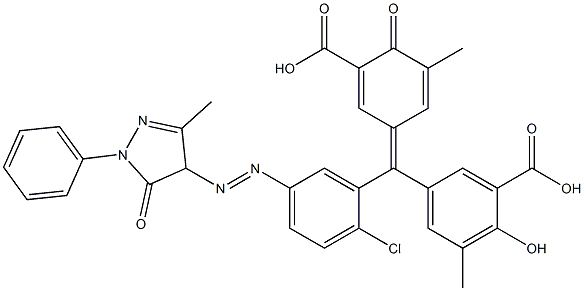  5-[[2-Chloro-5-[(4,5-dihydro-3-methyl-5-oxo-1-phenyl-1H-pyrazol-4-yl)azo]phenyl](3-carboxy-5-methyl-4-oxo-2,5-cyclohexadien-1-ylidene)methyl]-2-hydroxy-3-methylbenzoic acid