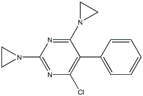 2,4-ビス(1-アジリジニル)-6-クロロ-5-フェニルピリミジン 化学構造式