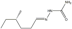 [S,(+)]-4-Methylhexanalsemicarbazone Structure