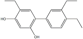 4-Ethyl-6-(3,4-diethylphenyl)benzene-1,3-diol,,结构式