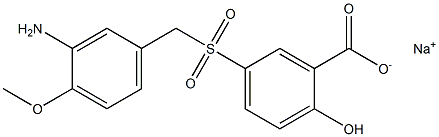 5-(3-Amino-4-methoxybenzylsulfonyl)salicylic acid sodium salt Structure