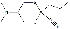  2-Propyl-5-(dimethylamino)-1,3-dithiane-2-carbonitrile