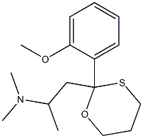 2-(2-メトキシフェニル)-2-[2-(ジメチルアミノ)プロピル]-1,3-オキサチアン 化学構造式