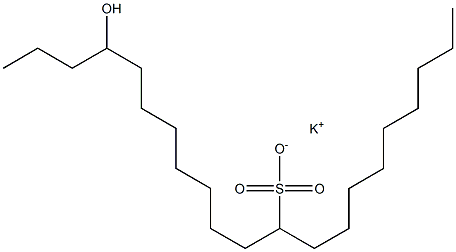 18-ヒドロキシヘニコサン-10-スルホン酸カリウム 化学構造式
