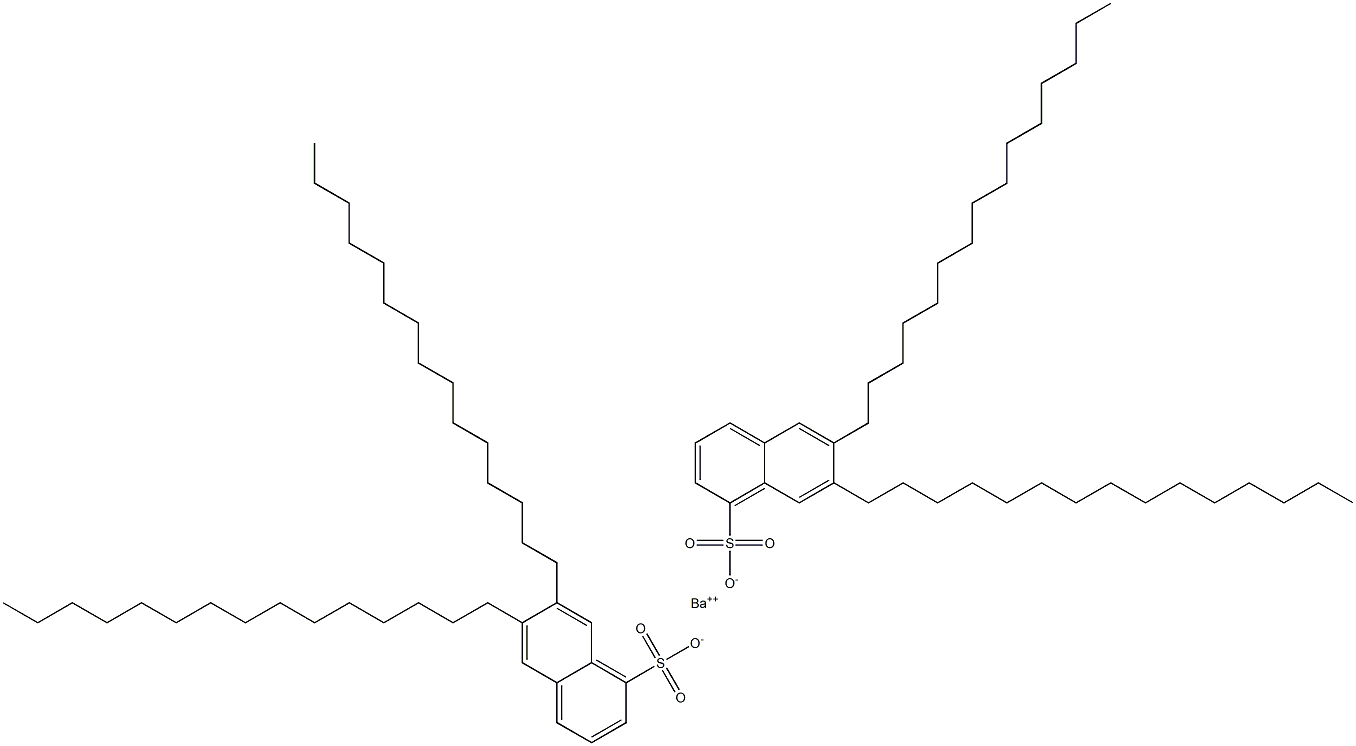 Bis(6,7-dipentadecyl-1-naphthalenesulfonic acid)barium salt Struktur