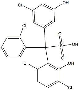 (2-Chlorophenyl)(3-chloro-5-hydroxyphenyl)(2,5-dichloro-6-hydroxyphenyl)methanesulfonic acid