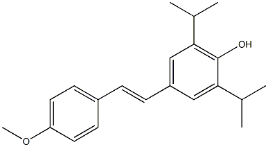 4-[(E)-2-(4-Methoxyphenyl)ethenyl]-2,6-diisopropylphenol Struktur