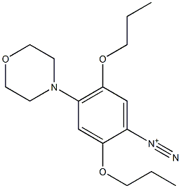 4-Morpholino-2,5-dipropoxybenzenediazonium 结构式