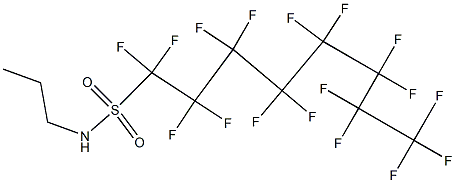 N-Propyl-1,1,2,2,3,3,4,4,5,5,6,6,7,7,8,8,8-heptadecafluorooctane-1-sulfonamide,,结构式