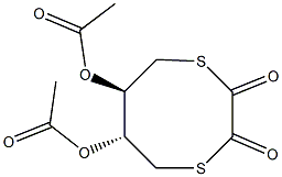 (6R,7R)-6,7-ビス(アセチルオキシ)-1,4-ジチオカン-2,3-ジオン 化学構造式