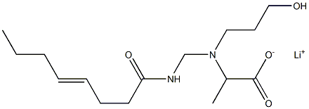 2-[N-(3-Hydroxypropyl)-N-(4-octenoylaminomethyl)amino]propionic acid lithium salt Structure