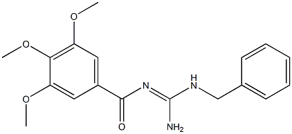 N-(N'-ベンジルアミジノ)-3,4,5-トリメトキシベンズアミド 化学構造式