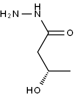 (S)-3-ヒドロキシブタン酸ヒドラジド 化学構造式
