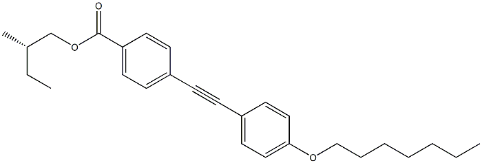4-[(4-Heptyloxyphenyl)ethynyl]benzoic acid (S)-2-methylbutyl ester 结构式
