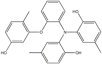 N,N-Bis(2-hydroxy-5-methylphenyl)-2-(3-hydroxy-6-methylphenoxy)benzenamine,,结构式
