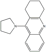 1,2,3,4-テトラヒドロ-9-(1-ピロリジニル)アクリジン 化学構造式
