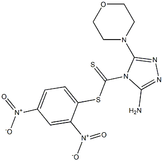 3-Amino-5-morpholino-4H-1,2,4-triazole-4-dithiocarboxylic acid 2,4-dinitrophenyl ester Structure