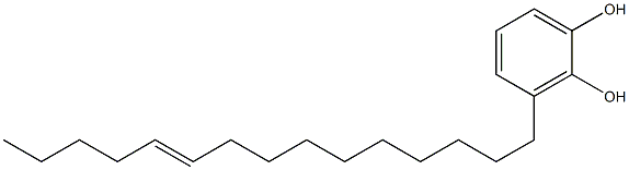 3-(10-ペンタデセニル)ピロカテコール 化学構造式