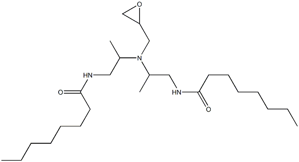 N,N'-[(Oxiran-2-ylmethylimino)bis(2-methyl-2,1-ethanediyl)]bis(octanamide) Struktur