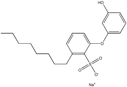 3'-Hydroxy-3-octyl[oxybisbenzene]-2-sulfonic acid sodium salt Struktur