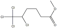5,6,6,6-テトラクロロヘキサン酸メチル 化学構造式