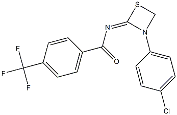 N-[3-(4-Chlorophenyl)-1,3-thiazetidin-2-ylidene]-4-(trifluoromethyl)benzamide|