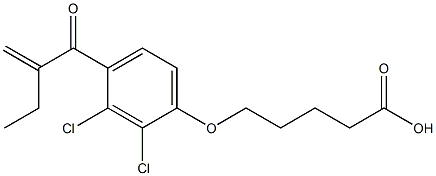 5-[2,3-Dichloro-4-(2-methylene-1-oxobutyl)phenoxy]pentanoic acid Structure