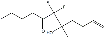 6,6-Difluoro-5-hydroxy-5-methyl-1-undecen-7-one Struktur