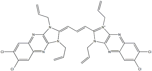 6,7-Dichloro-2-[3-[[6,7-dichloro-1,3-dihydro-1,3-di(2-propenyl)-2H-imidazo[4,5-b]quinoxalin]-2-ylidene]-1-propenyl]-1,3-di(2-propenyl)-1H-imidazo[4,5-b]quinoxalin-3-ium|