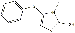 1-Methyl-5-(phenylthio)-1H-imidazole-2-thiol Structure