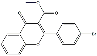 4'-ブロモ-3-(メトキシカルボニル)フラボン 化学構造式
