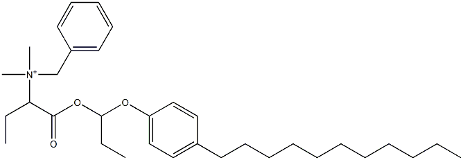 N,N-Dimethyl-N-benzyl-N-[1-[[1-(4-undecylphenyloxy)propyl]oxycarbonyl]propyl]aminium,,结构式