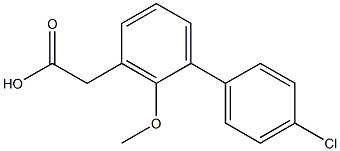 4'-Chloro-2-methoxy-1,1'-biphenyl-3-acetic acid Structure