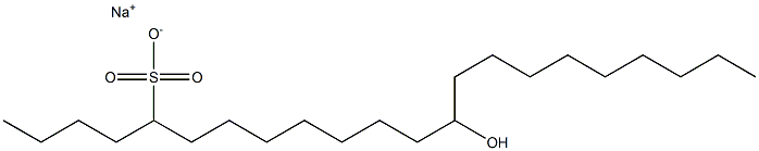 13-Hydroxydocosane-5-sulfonic acid sodium salt Struktur