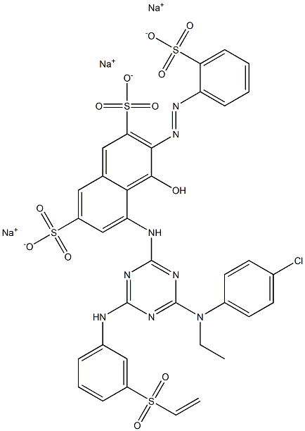 5-[4-(4-Chloro-N-ethylanilino)-6-[3-(vinylsulfonyl)anilino]-1,3,5-triazin-2-ylamino]-4-hydroxy-3-(2-sulfophenylazo)-2,7-naphthalenedisulfonic acid trisodium salt