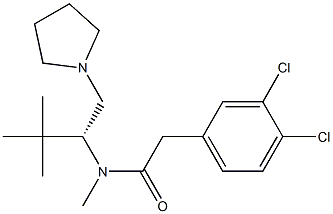 3,4-Dichloro-N-methyl-N-[(R)-1-tert-butyl-2-(1-pyrrolidinyl)ethyl]benzeneacetamide Structure