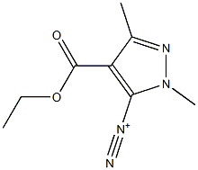 2,5-Dimethyl-4-(ethoxycarbonyl)-2H-pyrazole-3-diazonium 结构式