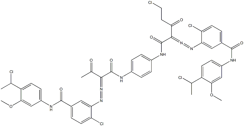 3,3'-[2-(Chloromethyl)-1,4-phenylenebis[iminocarbonyl(acetylmethylene)azo]]bis[N-[4-(1-chloroethyl)-3-methoxyphenyl]-4-chlorobenzamide]|