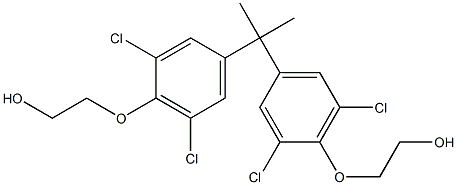 2,2'-[Isopropylidenebis(2,6-dichloro-4,1-phenylene)bisoxy]bisethanol Structure