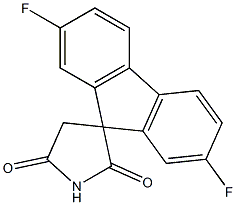 2,7-Difluorospiro[9H-fluorene-9,3'-pyrrolidine]-2',5'-dione Struktur