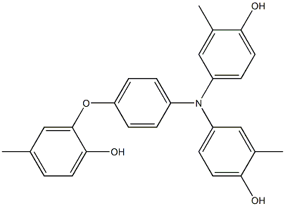 N,N-Bis(4-hydroxy-3-methylphenyl)-4-(2-hydroxy-5-methylphenoxy)benzenamine Structure